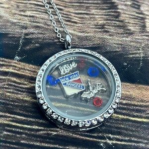 New York Rangers memory locket w/ chain